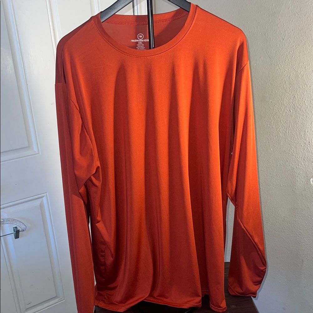 Men's Orange Long Sleeve Tee